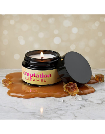 VELA DE MASSAGEM TEMPTATION COM FEROMONAS E AROMA DE CARAMELO 20ML CRUSHIOUS