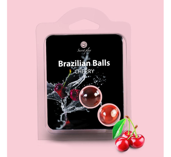 BOLAS LUBRICANTES BESABLES BRAZILIAN BALLS SABOR A CEREZA 2 X 4GR