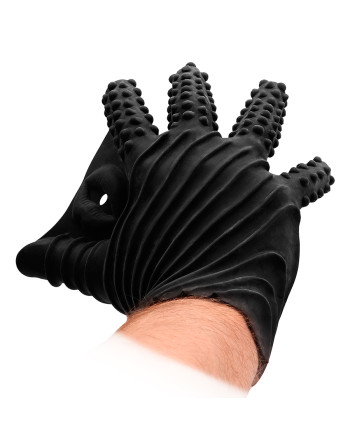 GUANTE ESTIMULANTE DE SILICONA FIST IT NEGRO
