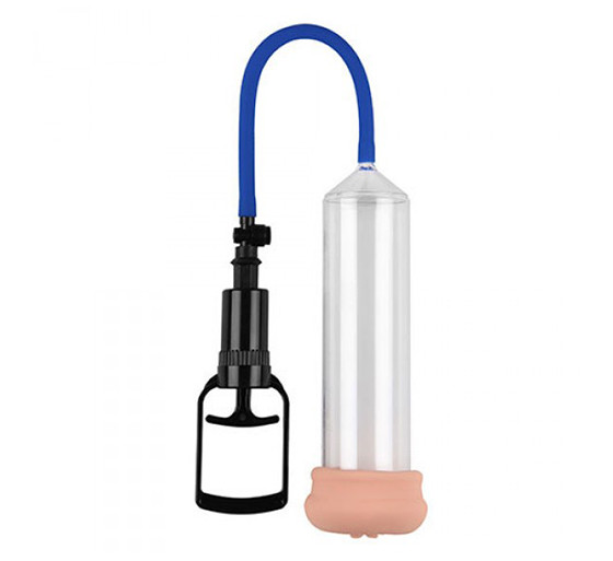 BOMBA PARA EL PENE CON MASTURBADOR PUSH TOUCH SENSE TRANSPARENTE