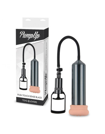 BOMBA PARA EL PENE CON MASTURBADOR PUSH TOUCH SENSE NEGRA