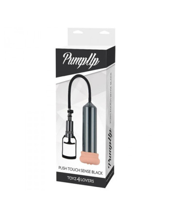 BOMBA PARA EL PENE CON MASTURBADOR PUSH TOUCH SENSE NEGRA