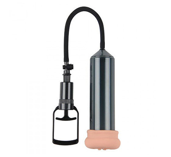 BOMBA PARA EL PENE CON MASTURBADOR PUSH TOUCH SENSE NEGRA