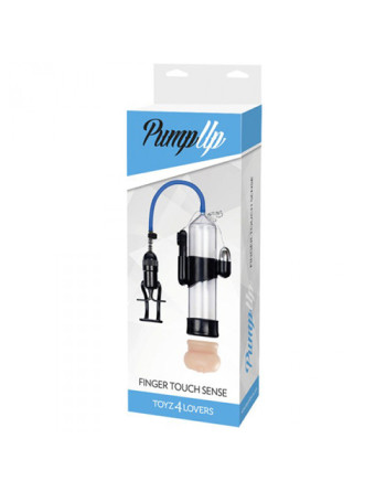 BOMBA PARA O PÉNIS VIBRATÓRIA COM MASTURBADOR FINGER TOUCH SENSE TRANSPARENTE
