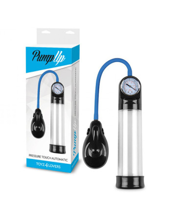 BOMBA PARA EL PENE AUTOMÁTICA CON MEDIDOR PRESSURE TOUCH TRANSPARENTE