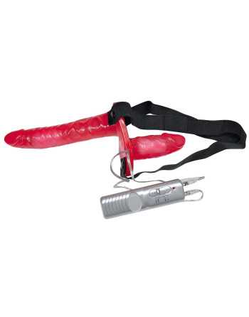 STRAP-ON DUPLO COM VIBRAÇÃO BAD KITTY