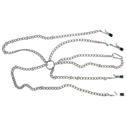 CORRENTE COM PINÇAS PARA OS MAMILOS E CLITÓRIS FETISH COLLECTION CORRENTE COM PINÇAS PARA OS MAMILOS E CLITÓRIS FETISH COLLECTION