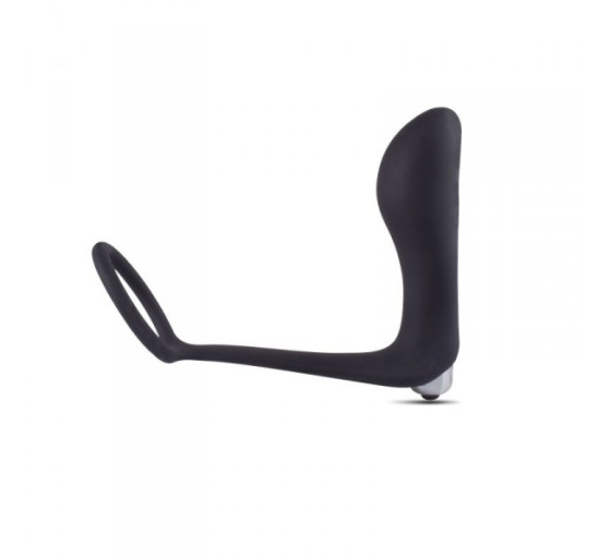 PLUG ANAL VIBRATORIO CON ANILLO P-RING DARK SIDE NEGRO