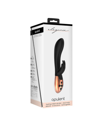 VIBRADOR CON CALENTAMIENTO RECARGABLE OPULENT ELEGANCE NEGRO