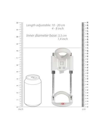 EXTENSOR DE PENE POR TRACCIÓN PENIS EXTENDER PUMPED BLANCO