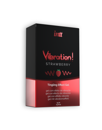 GEL CON VIBRACIÓN VIBRATION FRESA INTT 15ML