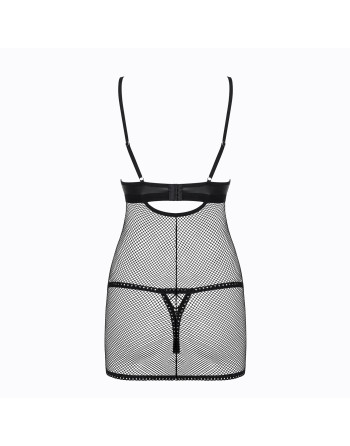 CAMISA DE NOITE E TANGA REDELLA OBSESSIVE PRETA