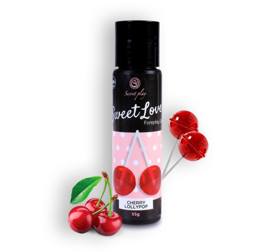 GEL LUBRIFICANTE COM SABOR A CHUPA DE CEREJA SWEET LOVE SECRET PLAY 60ML