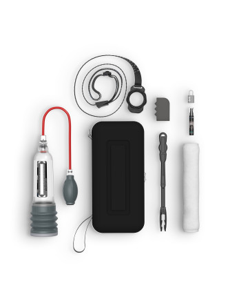 BOMBA PARA EL PENE CON ACCESORIOS BATHMATE HYDROXTREME 9 TRANSPARENTE