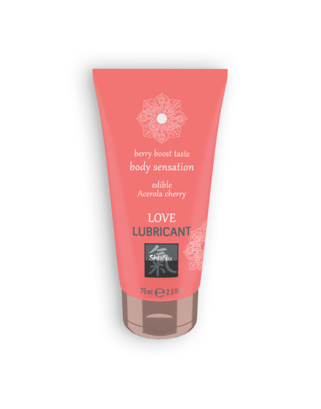 LUBRIFICANTE BEIJÁVEL LOVE BERRY BOOST COM SABOR A ACEROLA E CEREJA SHIATSU™ 75ML