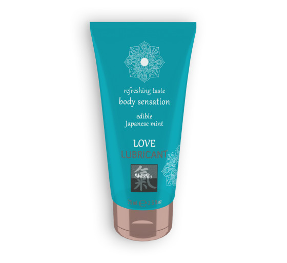 LUBRIFICANTE BEIJÁVEL LOVE LUBRICANT COM SABOR A MENTA JAPONESA SHIATSU™ 75ML