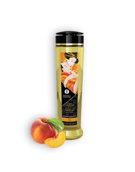 ÓLEO DE MASSAGEM SHUNGA STIMULATION PÊSSEGO 240ML