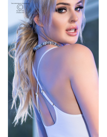 VESTIDO E TANGA CR-4380 BRANCO