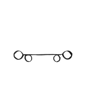BARRA SEPARADORA CON ESPOSAS OUCH! SPREADER BAR WITH CUFFS NEGRA