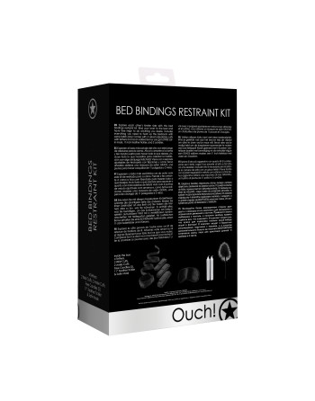 KIT DE RESTRIÇÃO BED BINDINGS RESTRAINT KIT OUCH! PRETO