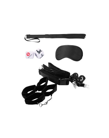 KIT DE RESTRIÇÃO BONDAGE BELT RESTRAINT SYSTEM OUCH! PRETO