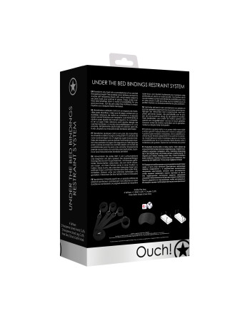 KIT DE RESTRIÇÃO UNDER THE BED BINDING RESTRAINT KIT OUCH! PRETO