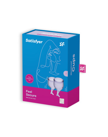 CONJUNTO DE 2 COPOS MENSTRUAIS FEEL SECURE SATISFYER LILÁS