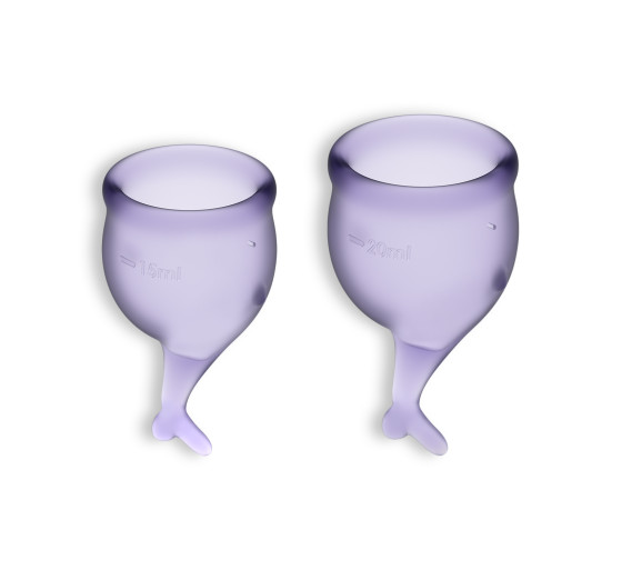 CONJUNTO DE 2 COPOS MENSTRUAIS FEEL SECURE SATISFYER LILÁS