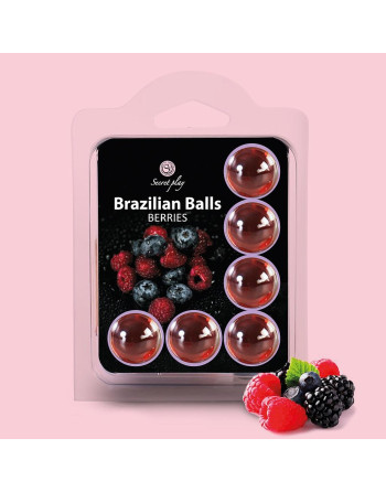 BOLAS LUBRICANTES BESABLES BRAZILIAN BALLS SABOR A FRUTAS DEL BOSQUE 6 X 4GR