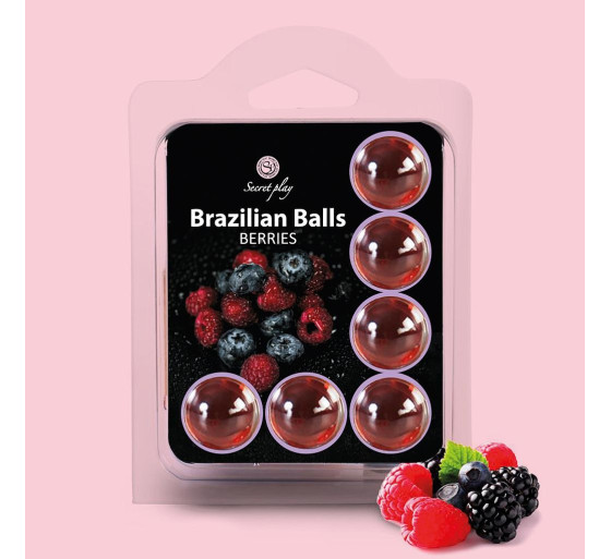 BOLAS LUBRICANTES BESABLES BRAZILIAN BALLS SABOR A FRUTAS DEL BOSQUE 6 X 4GR