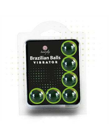 BOLAS LUBRIFICANTES BRAZILIAN BALLS SHOCK EFEITO VIBRADOR 6 X 4GR