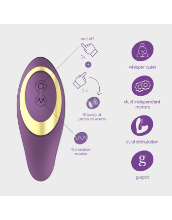 ESTIMULADOR RECARGABLE MOANSTAR CON REGALO DE LUBRICANTE A BASE DE AGUA CRUSHIOUS