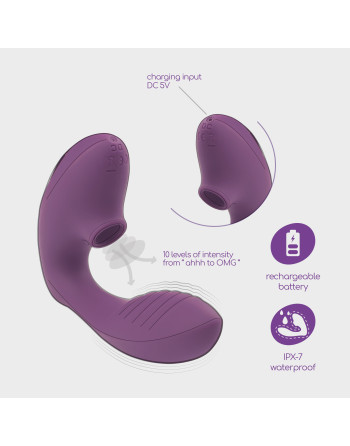 ESTIMULADOR RECARGABLE MOANSTAR CON REGALO DE LUBRICANTE A BASE DE AGUA CRUSHIOUS