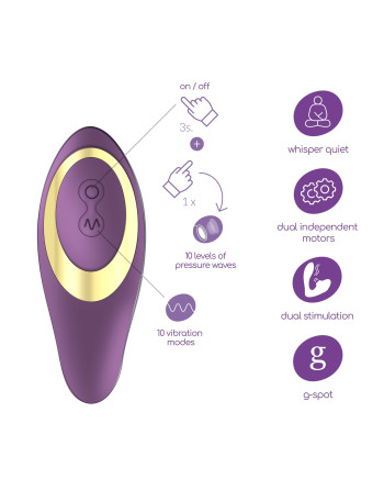 ESTIMULADOR RECARGABLE MOANSTAR CON REGALO DE LUBRICANTE A BASE DE AGUA CRUSHIOUS