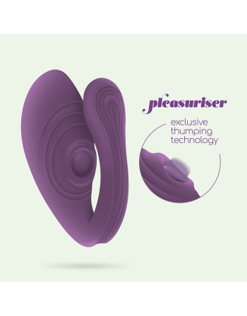 VIBRADOR RECARREGÁVEL COM COMANDO PLEASURISER E OFERTA DE LUBRIFICANTE À BASE DE ÁGUA CRUSHIOUS