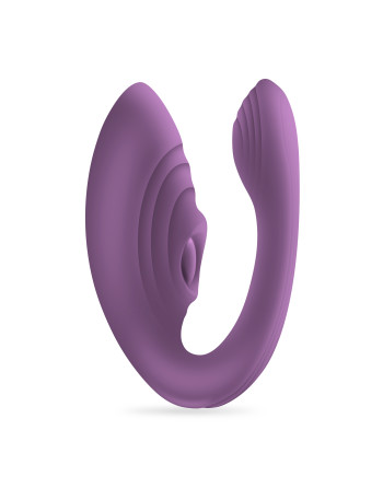 VIBRADOR RECARREGÁVEL COM COMANDO PLEASURISER E OFERTA DE LUBRIFICANTE À BASE DE ÁGUA CRUSHIOUS