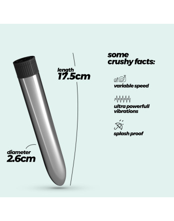 VIBRADOR CLASSIC VIBE CRUSHIOUS PLATEADO