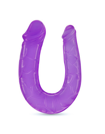 DEEP DIVER DILDO DUPLO COM LUBRIFICANTE ANAL 50ML CRUSHIOUS ROXO