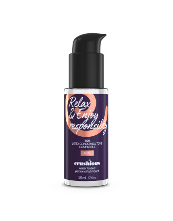 DEEP DIVER DILDO DUPLO COM LUBRIFICANTE ANAL 50ML CRUSHIOUS ROXO