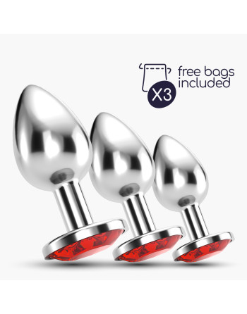 ANAL TRAIN TRIO BIJOU VERMELHO CRUSHIOUS COM BOLSAS INDIVIDUAIS GRÁTIS