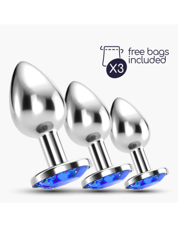 ANAL TRAIN TRIO BIJOU AZUL CRUSHIOUS COM BOLSAS INDIVIDUAIS GRÁTIS