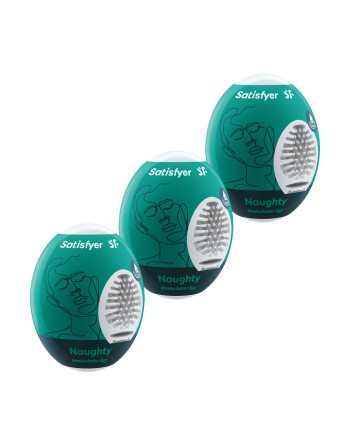 PACK DE 3 MASTURBADOR MASTURBATOR EGG NAUGHTY SATISFYER