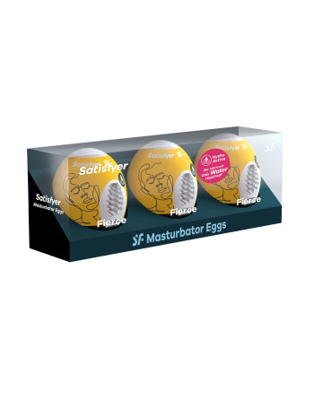 PACK DE 3 MASTURBADOR MASTURBATOR EGG FIERCE SATISFYER