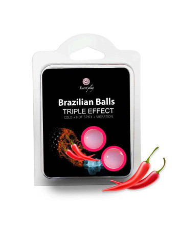 BOLAS LUBRICANTES BRAZILIAN BALLS EFECTO TRIPLO 2 X 4GR