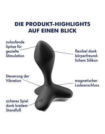 VIBRADOR ANAL GAME CHANGER SATISFYER PRETO