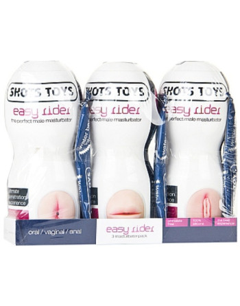 PACK DE 3 MASTURBADORES EASY RIDER