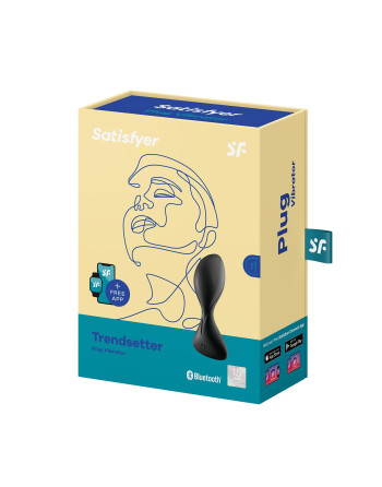 VIBRADOR ANAL TRENDSETTER CON APP SATISFYER NEGRO