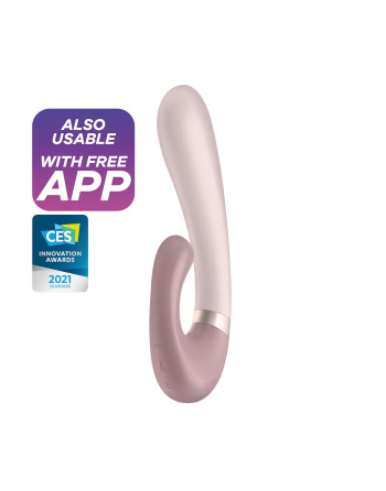 VIBRADOR HEAT WAVE CON APP SATISFYER ROSA