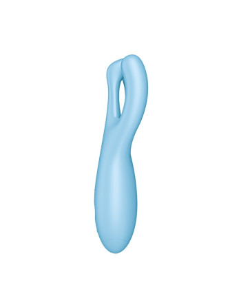 VIBRADOR THREESOME 4 CON APP SATISFYER AZUL