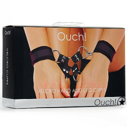 ALGEMAS PARA OS PULSOS E TORNOZELOS OUCH! VELCRO HAND AND LEG CUFFS PRETAS ALGEMAS PARA OS PULSOS E TORNOZELOS OUCH! VELCRO HAND AND LEG CUFFS PRETAS